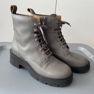 Camper Milah Boots, chunky, zip-close, gray, 41